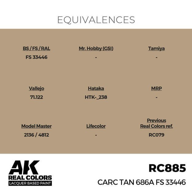 AK Interactive RC885 - CARC Tan 686A FS 33446, 17ml 2