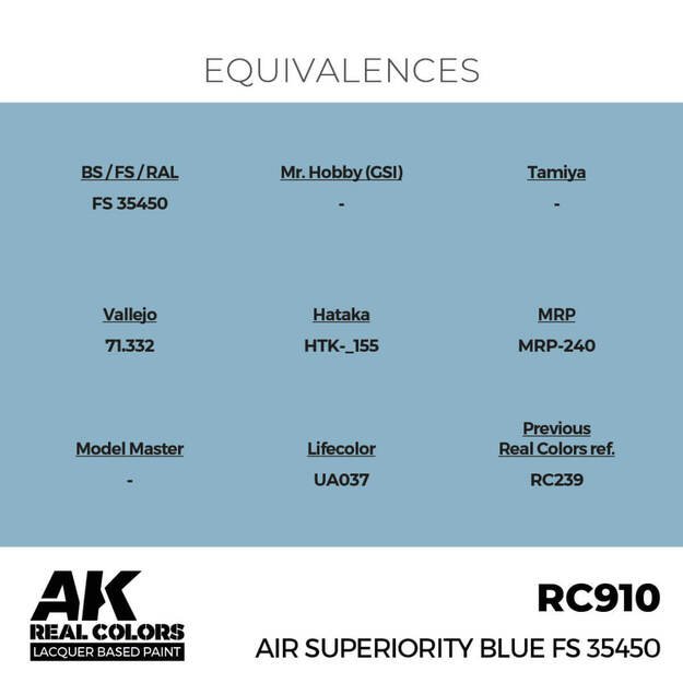 AK Interactive RC910 - Air Superiority Blue FS 35450, 17ml 2 AK Interactive RC910 - Air Superiority Blue FS 35450, 17ml 2