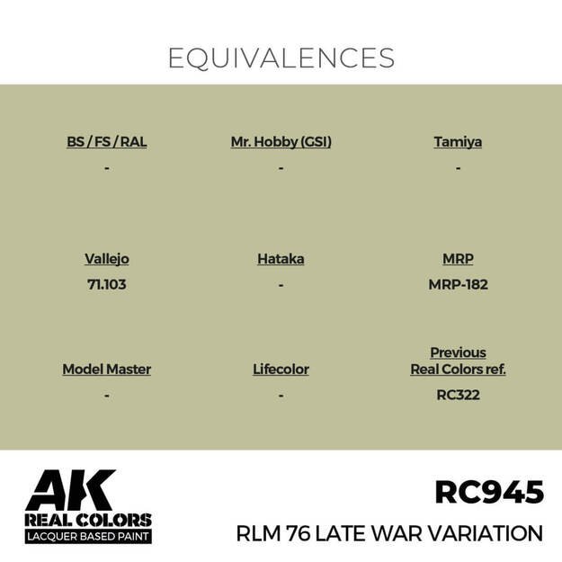 AK Interactive RC945 - RLM 76 Late War Variation, 17ml 2 AK Interactive RC945 - RLM 76 Late War Variation, 17ml 2