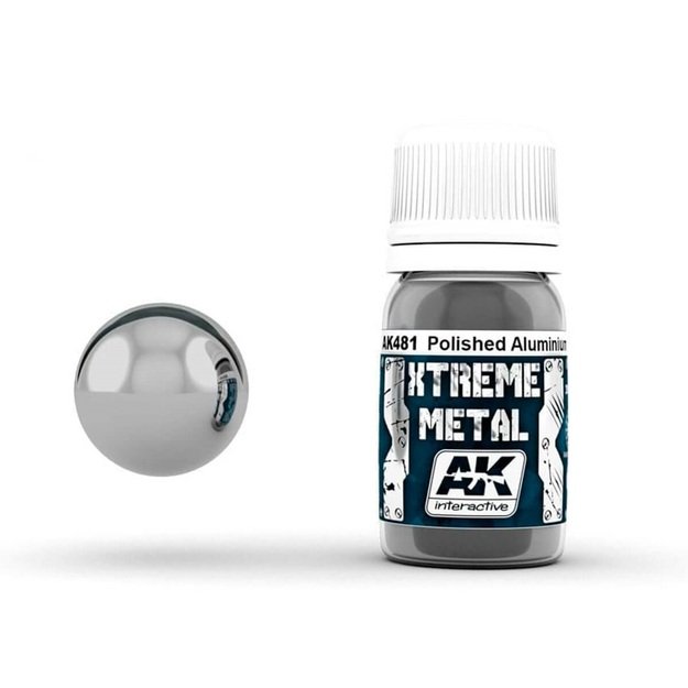 AK Interactive AK481 - Xtreme Metal Polished Aluminium, metalikai, 30ml