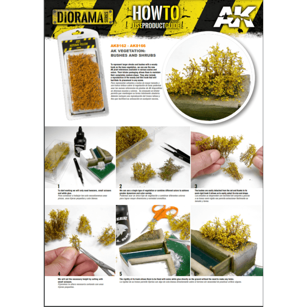 AK Interactive AK8169 - Autumn Yellow Shrubberies (sintetiniai krūmai)