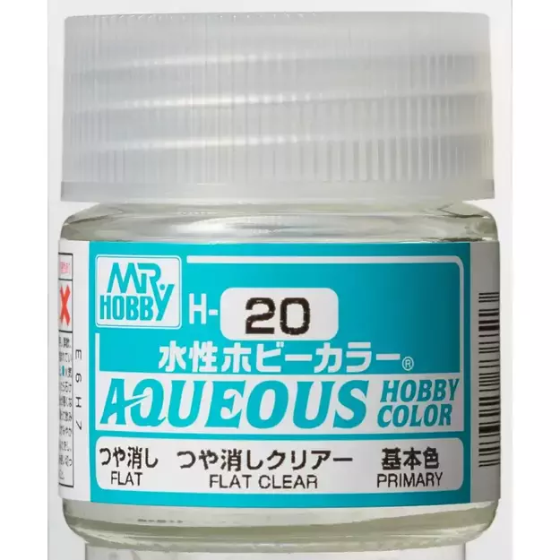Mr.Hobby H020 - Aqueous Hobby Colors - Flat Clear, 10ml