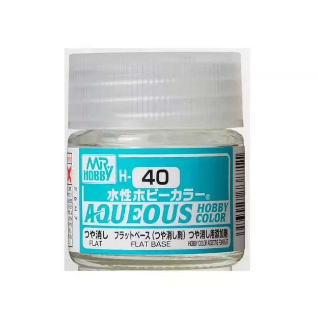 Mr.Hobby H040 - Aqueous Hobby Colors - Flat Base, 10ml