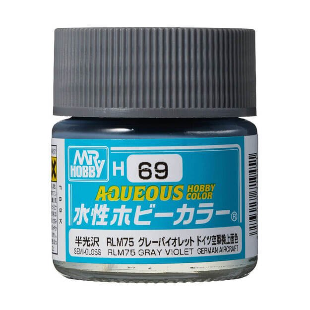 Mr.Hobby H069 - Aqueous Hobby Colors - RLM75 Gray, 10ml