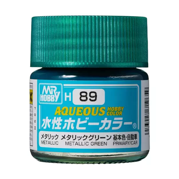 Mr.Hobby H089 - Aqueous Hobby Colors - Metallic Green, 10ml