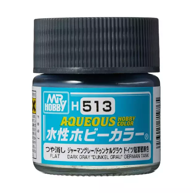 Mr.Hobby H513 - Aqueous Hobby Colors - Dark Gray "Dunkelgrau", 10ml