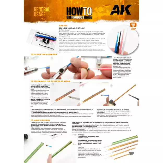 AK Interactive AK9330 – Mikropluošto šepetėlių rinkinys, 8 vnt. 6