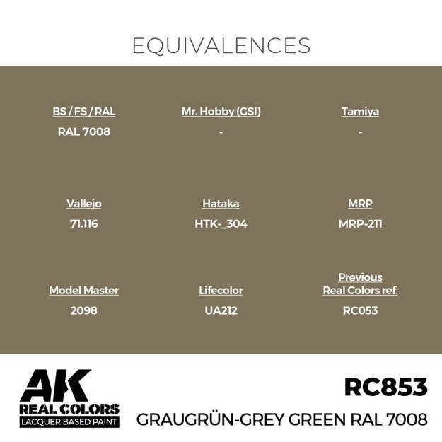AK Interactive RC853 - Graugrün-Grey Green RAL 7008, 17ml 2