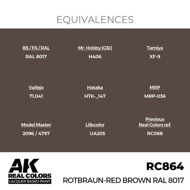 AK Interactive RC864 - Rotbraun-Red Brown RAL 8017, 17ml 2