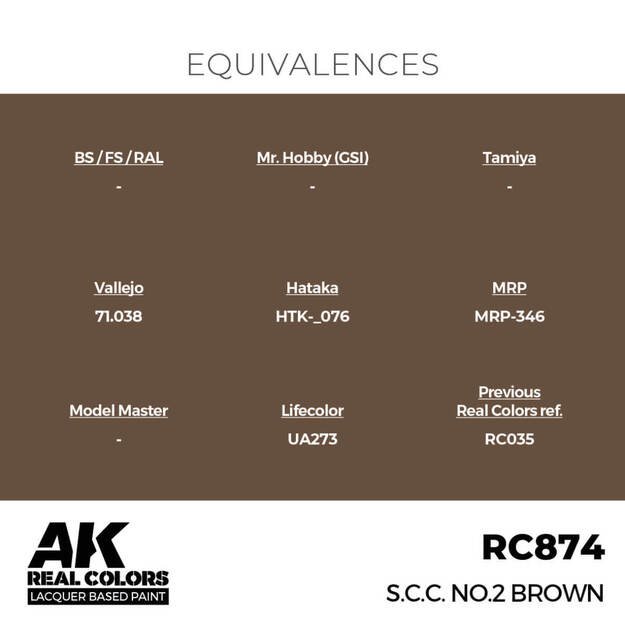 AK Interactive RC874 - S.C.C. No.2 Brown, 17ml 2 AK Interactive RC874 - S.C.C. No.2 Brown, 17ml 2