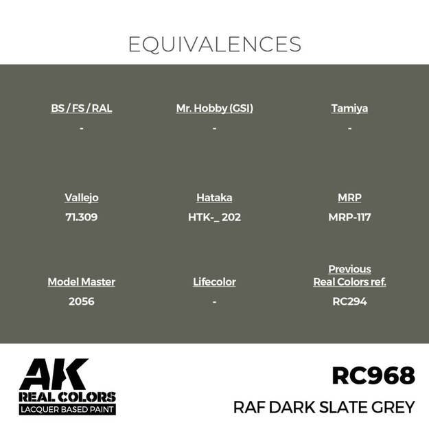 AK Interactive RC968 - RAF Dark Slate Grey, 17ml 2