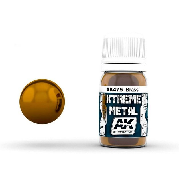 AK Interactive AK475 - Xtreme Metal Brass, metalikai, 30ml