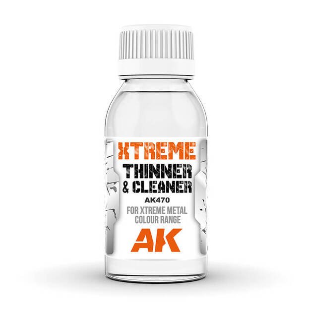 AK Interactive AK470 - Xtreme Cleaner & Thinner For Xtreme Metal, (skiediklis/valiklis), 100ml