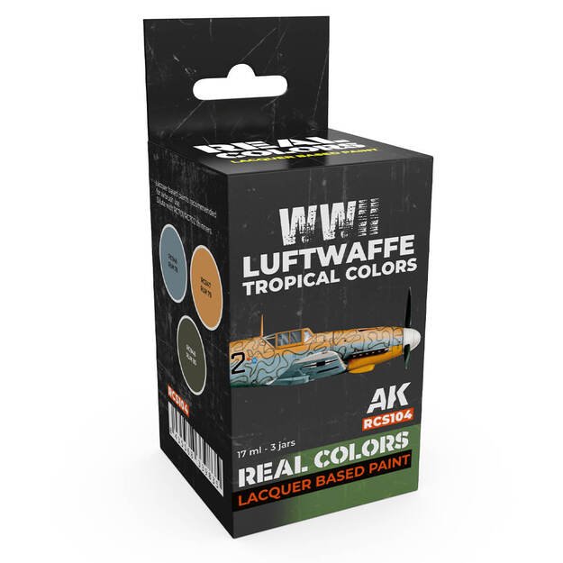 AK-Interactive - RCS104 - Luftwaffe WWII Tropical Colors, rinkinys