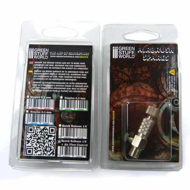 Green Stuff World 1533 - Greitoji jungtis su oro srauto reguliavimu (1/8") 1