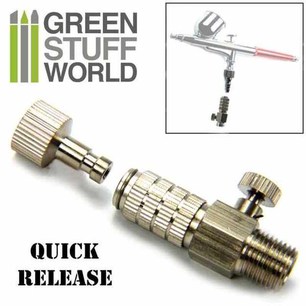 Green Stuff World 1533 - Greitoji jungtis su oro srauto reguliavimu (1/8")