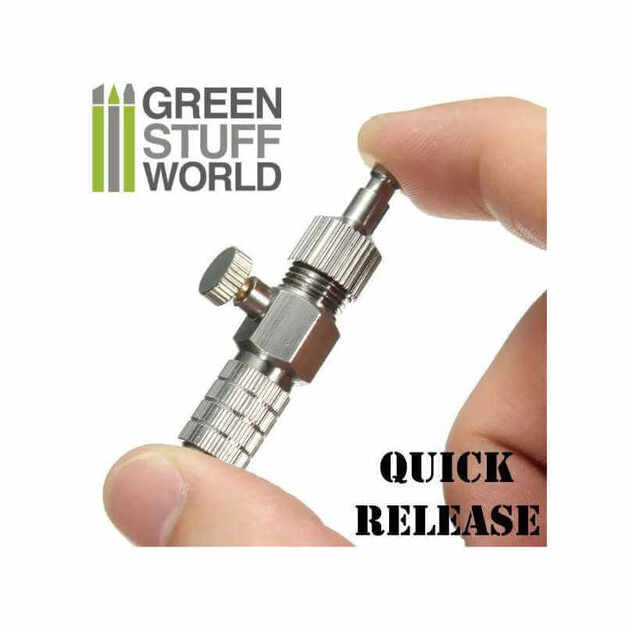Green Stuff World 1533 - Greitoji jungtis su oro srauto reguliavimu (1/8") 2