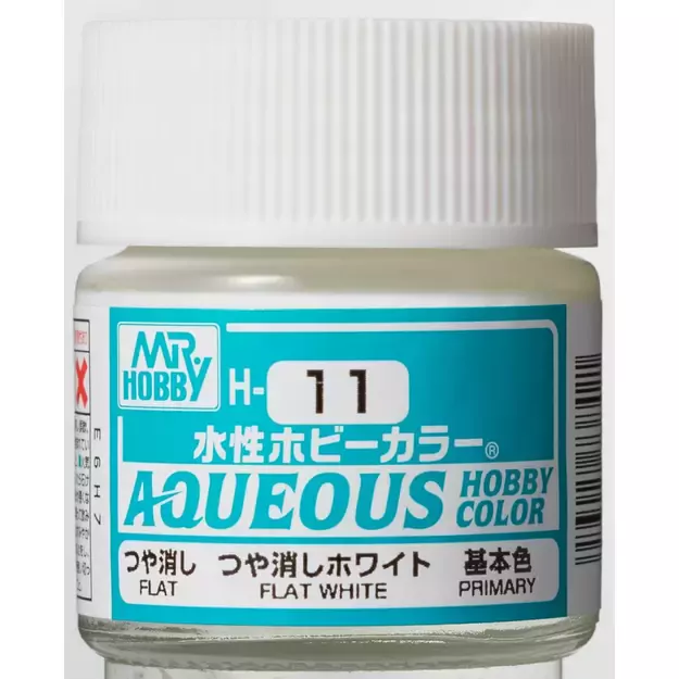 Mr.Hobby H011 - Aqueous Hobby Colors - Flat White, 10ml