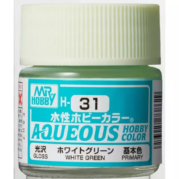 Mr.Hobby H031 - Aqueous Hobby Colors - White Green, 10ml