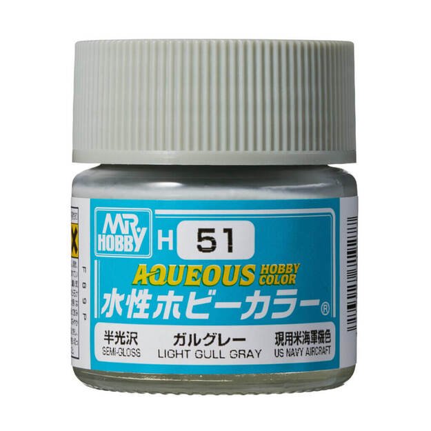 Mr.Hobby H051 - Aqueous Hobby Colors - Light Gull Gray, 10ml