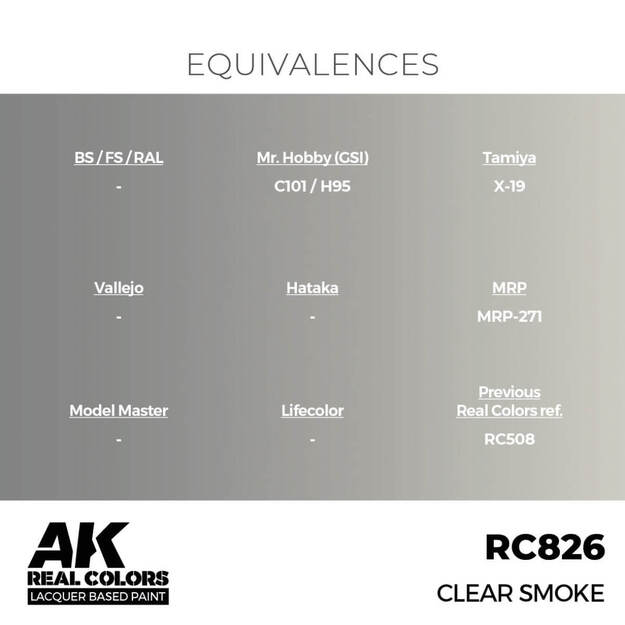 AK Interactive RC826 –  Clear Smoke, 17ml 2