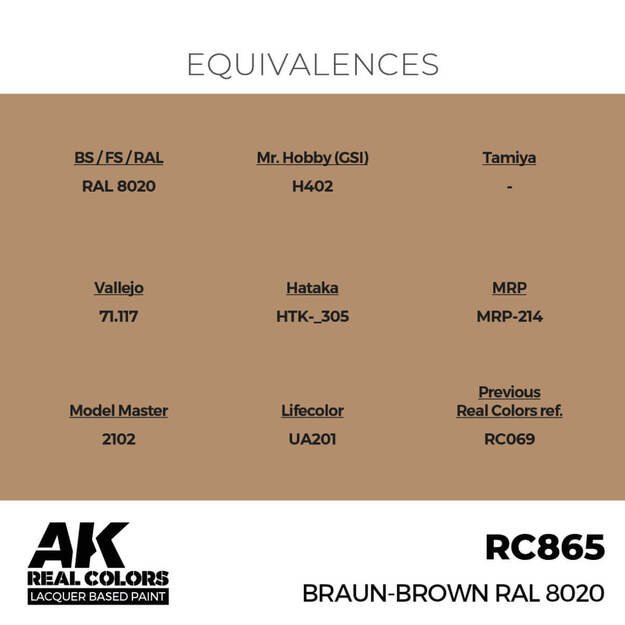 AK Interactive RC865 - Braun-Brown RAL 8020, 17ml 2 AK Interactive RC865 - Braun-Brown RAL 8020, 17ml 2