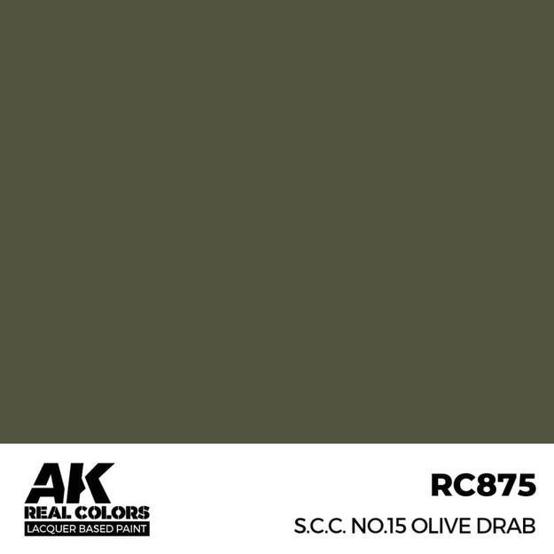 AK Interactive RC875 - S.C.C. No.15 Olive Drab, 17ml AK Interactive RC875 - S.C.C. No.15 Olive Drab, 17ml
