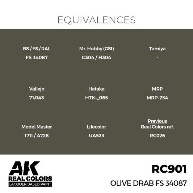 AK Interactive RC901 - Olive Drab FS 34087, 17ml 2 AK Interactive RC901 - Olive Drab FS 34087, 17ml 2