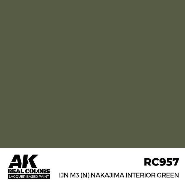 AK Interactive RC957 - IJN M3 (N) Nakajima Interior Green, 17ml