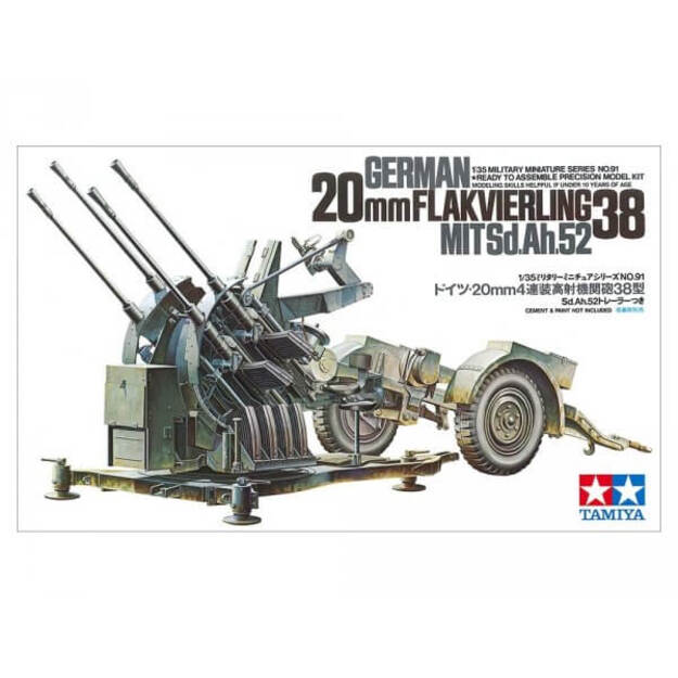 Tamiya TA35091 - German 2cm Flackvierling 38, 1/35