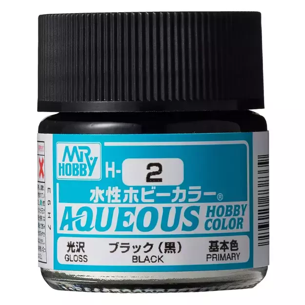 Mr.Hobby H002 - Aqueous Hobby Colors - Black, 10ml