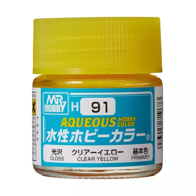 Mr.Hobby H091 - Aqueous Hobby Colors - Clear Yellow, 10ml