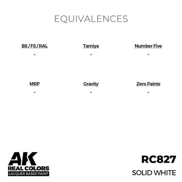AK Interactive RC827 - Solid White, 17ml 2