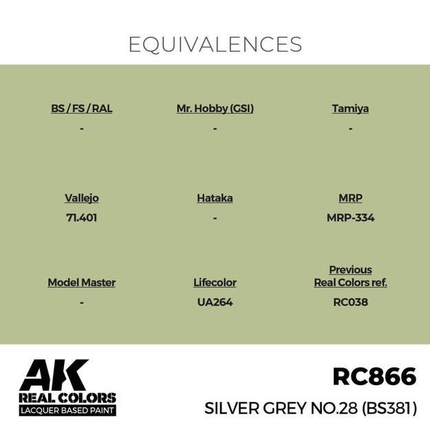 AK Interactive RC866 - Silver Grey No.28 (BS381), 17ml 2 AK Interactive RC866 - Silver Grey No.28 (BS381), 17ml 2