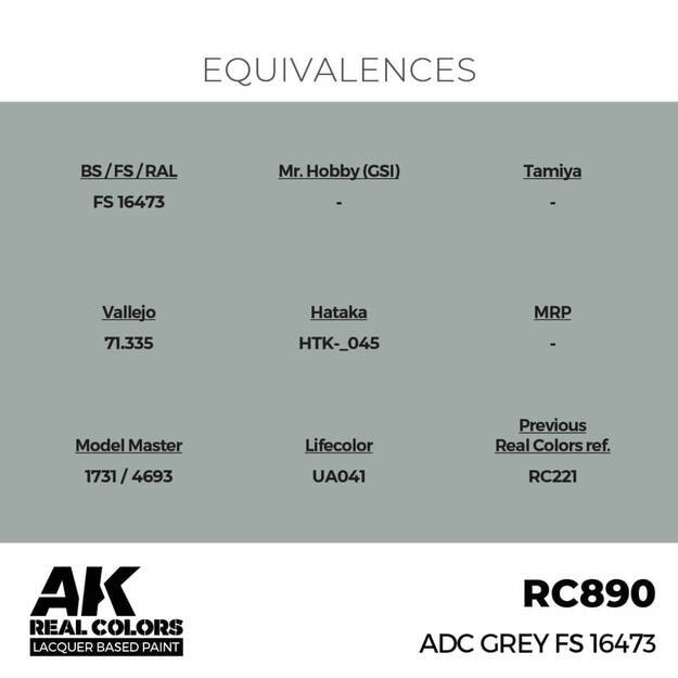 AK Interactive RC890 - ADC Grey FS 16473, 17ml 2 AK Interactive RC890 - ADC Grey FS 16473, 17ml 2