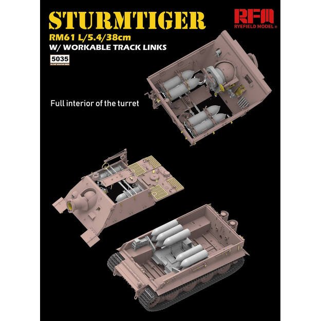 Ryefield Model RM5035 - Sturmtiger with Workable Tracks, 1/35 1