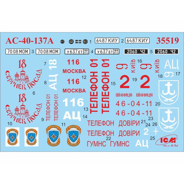 ICM IC35519 - AC-40-137A, Soviet Firetruck, 1/35