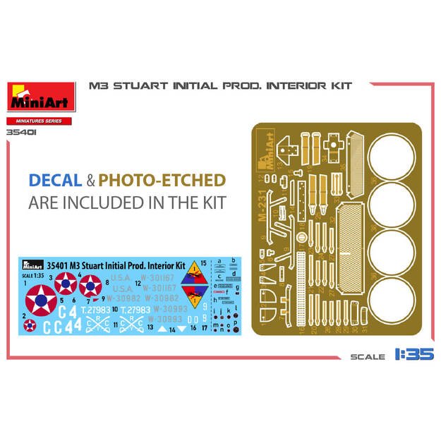 MiniArt MI35401 - M3 Stuart Initial Prod. Interior Kit, 1/35