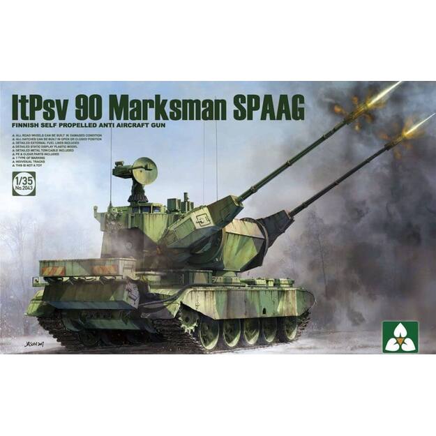 Takom TAK2043 - Finnish Self Propelled Anti Aircraft Gun ItPsv 90 Marksman SPAAG , 1/35