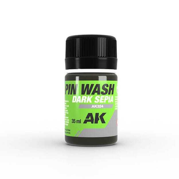 AK Interactive AK324 - Dark Sepia Pin Wash,  35ml