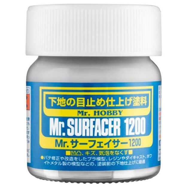 Mr.Hobby SF-286 - Mr. Surfacer 1200 (šviesiai pilkas gruntas, 40 ml)