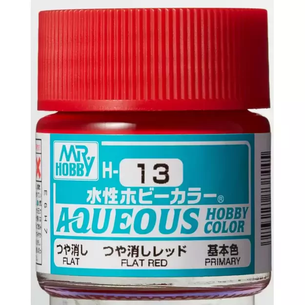 Mr.Hobby H013 - Aqueous Hobby Colors - Flat Red, 10ml