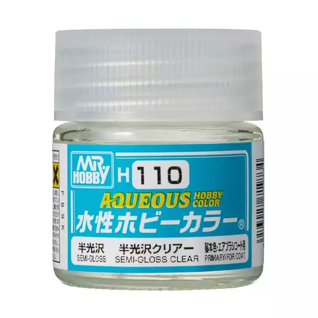 Mr.Hobby H110 - Aqueous Hobby Color Premium Clear Semi-Gloss, 10ml