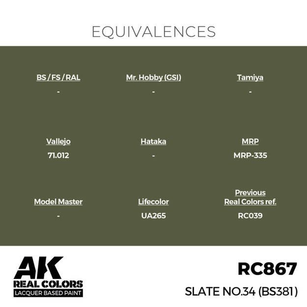 AK Interactive RC867 - Slate No.34 (BS381), 17ml 2 AK Interactive RC867 - Slate No.34 (BS381), 17ml 2