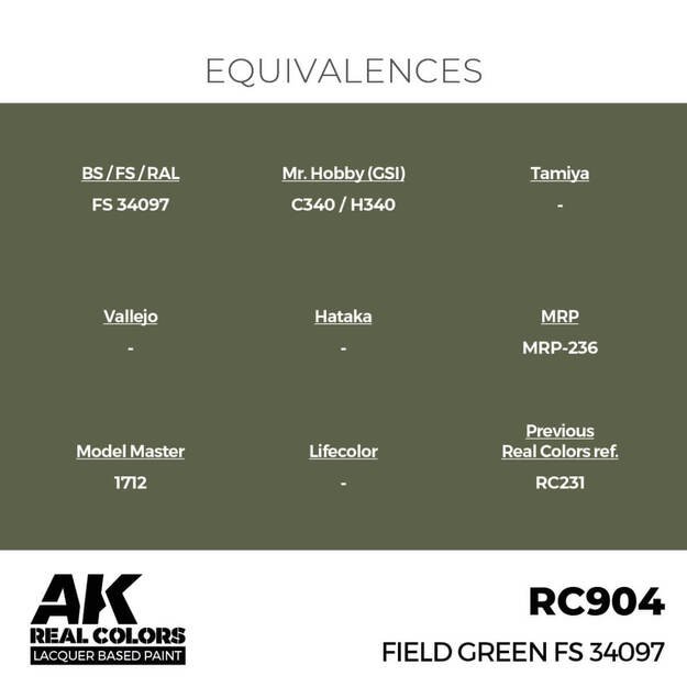 AK Interactive RC904 - Field Green FS 34097, 17ml 2 AK Interactive RC904 - Field Green FS 34097, 17ml 2