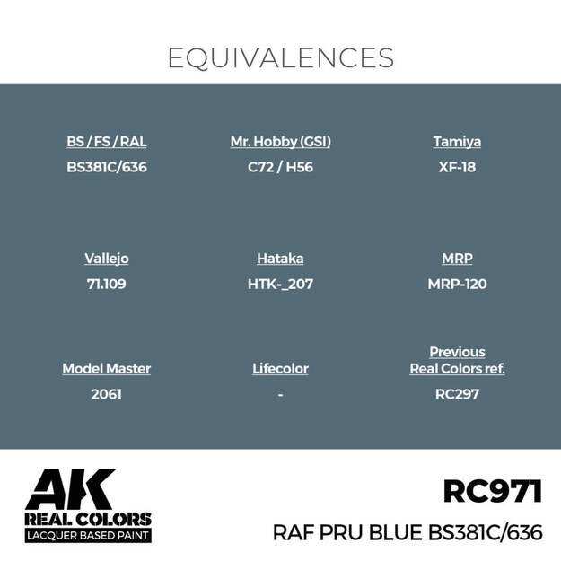 AK Interactive RC971 - RAF PRU Blue BS381C/636, 17ml 2