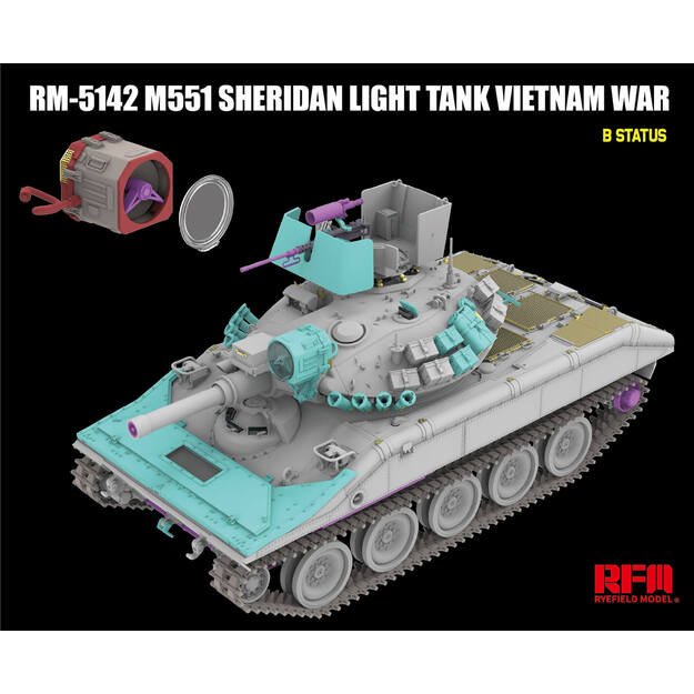 Ryefield Model RM5142 - M551 Light Tank SHERIDAN Vietnam War, 1/35 5
