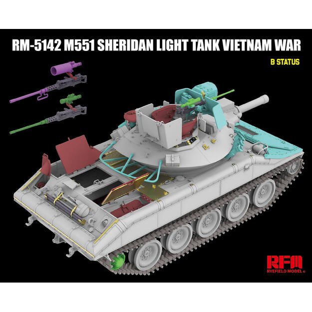 Ryefield Model RM5142 - M551 Light Tank SHERIDAN Vietnam War, 1/35 6