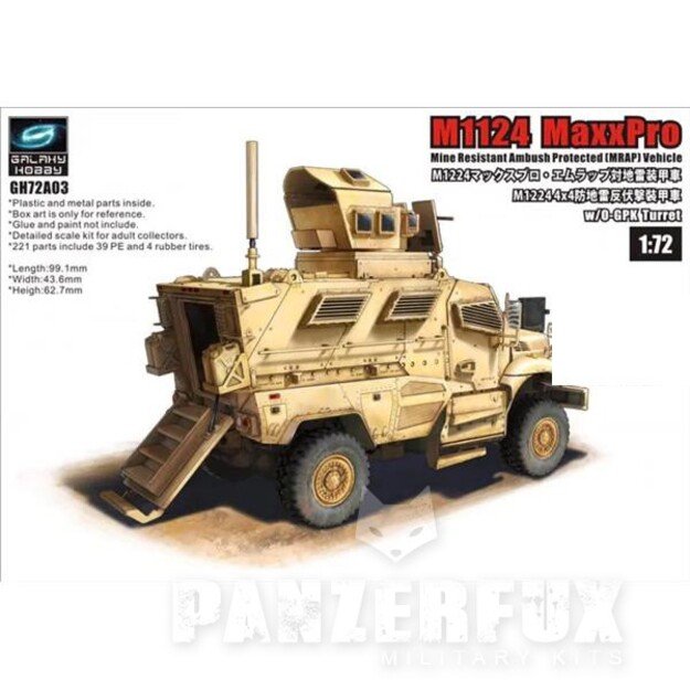 Galaxy Hobby GH72A03 - M1224 MaxxPro MRAP with OGPK Turret, 1/72