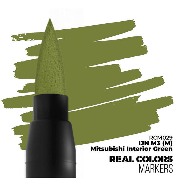 AK Interactive - RCM029 -  Ijn M3 (M) Mitsubishi Interior Green, markeris